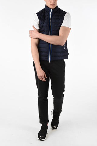 zipped sleeveless down jacket