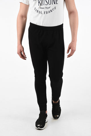 virgin wool zipped pocket straight pants