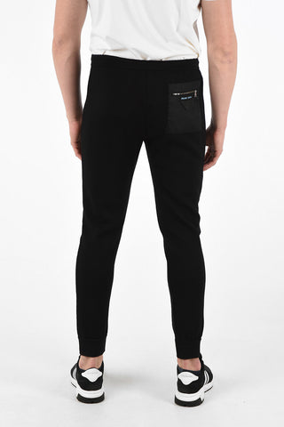 virgin wool zipped pocket straight pants