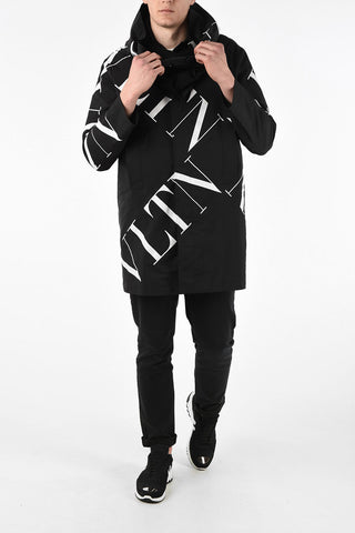 VLTN All Over Logo hidden closure outerwear