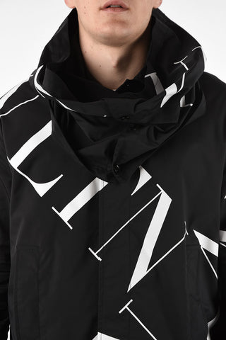 VLTN All Over Logo hidden closure outerwear