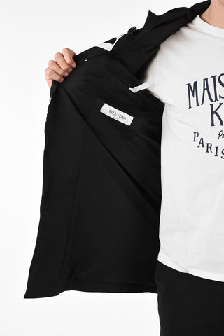 VLTN All Over Logo hidden closure outerwear
