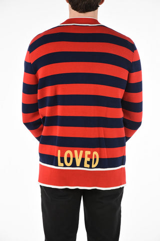 cardigan awning striped bicolore