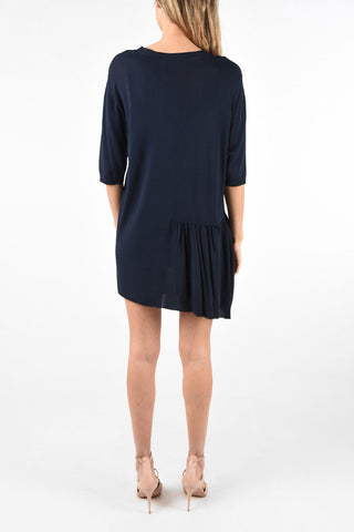 Mini vestito asimmetrico con manica 3/4