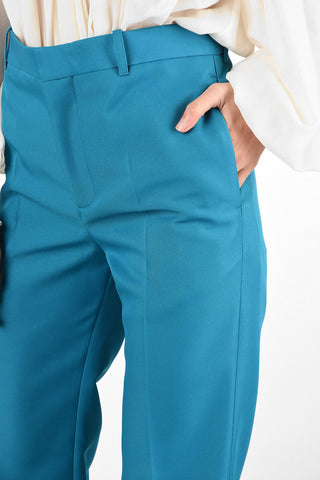 Pantaloni Straight Fit a Vita Alta