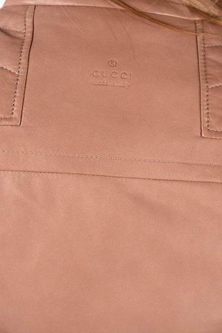 leather full zip outerwear jacket