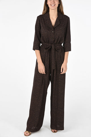 cheetah-print jumpsuit with Belt