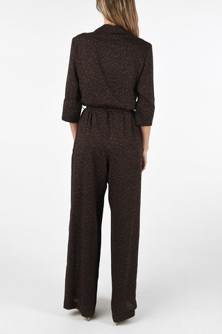 cheetah-print jumpsuit with Belt