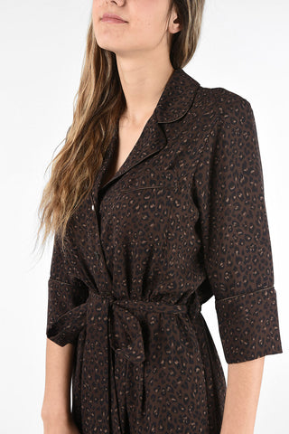 cheetah-print jumpsuit with Belt