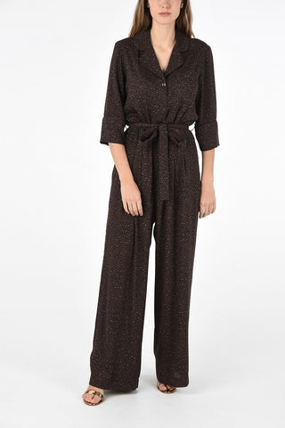 cheetah-print jumpsuit with Belt