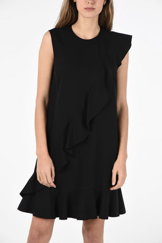 Draped above knee dress With Zip Closure