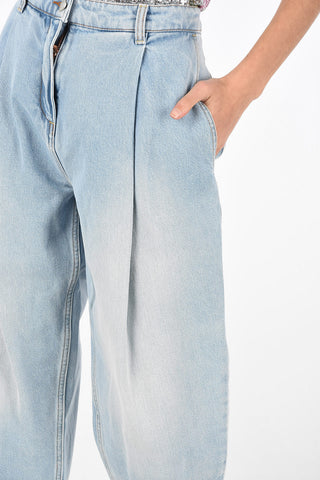 boyfriend  jeans stone washed a vita alta