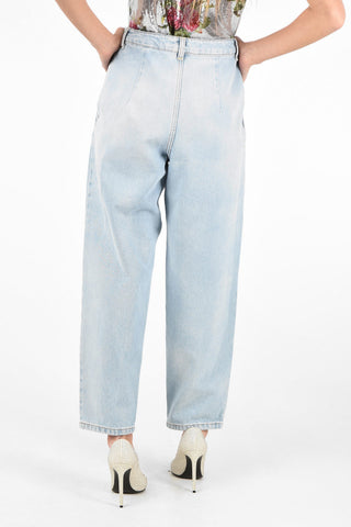 boyfriend  jeans stone washed a vita alta