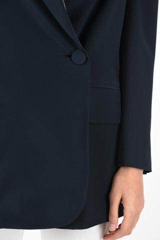 silk BAUHAUS notch lapel blazer