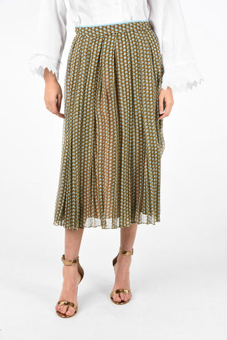 silk accordion skirt