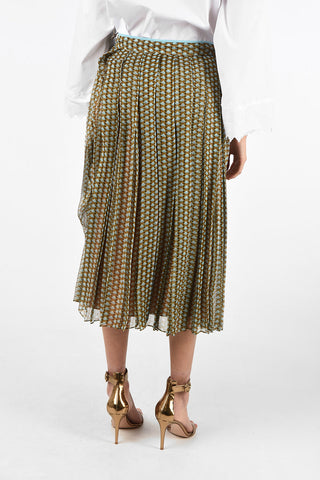 silk accordion skirt