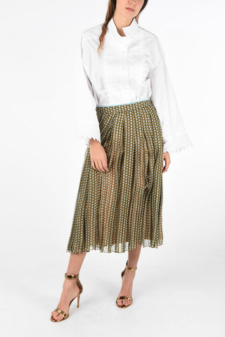 silk accordion skirt