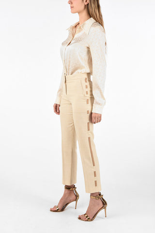High Waist Pants with Hidden Closure