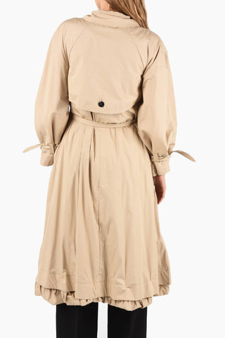Flared Caplet Coat With Belt