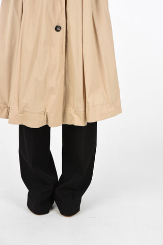 Flared Caplet Coat With Belt