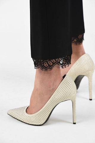 capri pants with Lace Hem