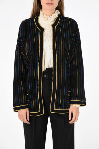awning striped lurex blazer
