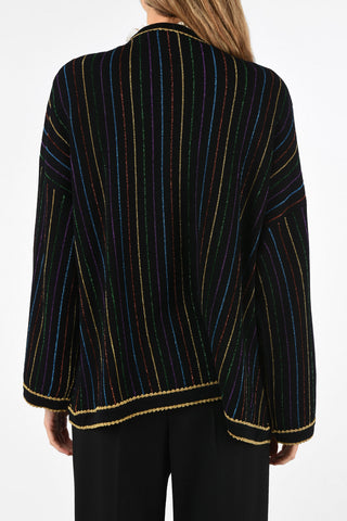 awning striped lurex blazer
