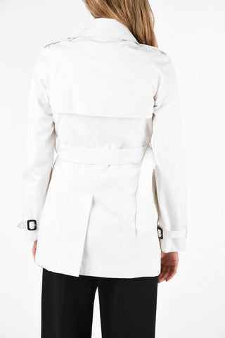 Cotton double breasted peacot with Belt