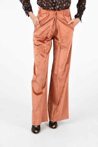pantalone palazzo in velluto a coste