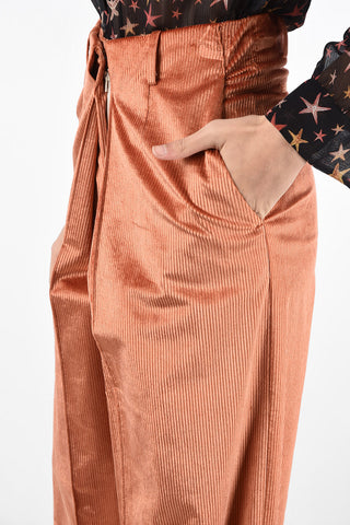 pantalone palazzo in velluto a coste