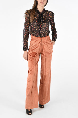 pantalone palazzo in velluto a coste