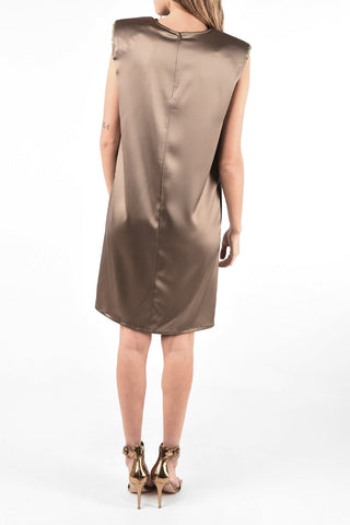 Side Pockets shift dress with Sequin Details