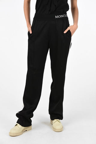 drawstring waist piping jogger pants