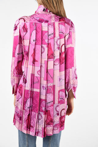 silk tie neck blouse