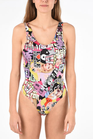 Costume da Bagno Intero a Fantasia con Schiena Scoperta