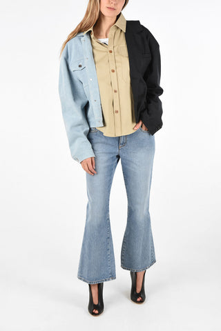 giubbotto Destrutturato con Dettagli in Denim