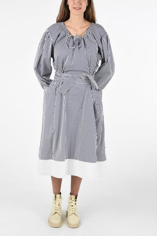 GIRL awning striped dress with Belt