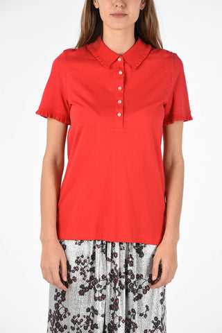 ruffled polo top