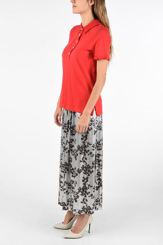 ruffled polo top