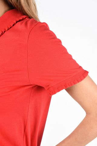 ruffled polo top