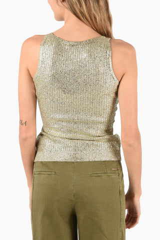 top con paillettes lurex