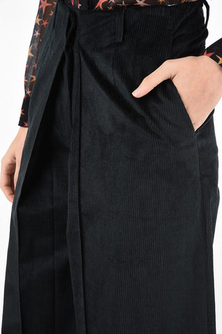 pantalone palazzo in velluto a coste