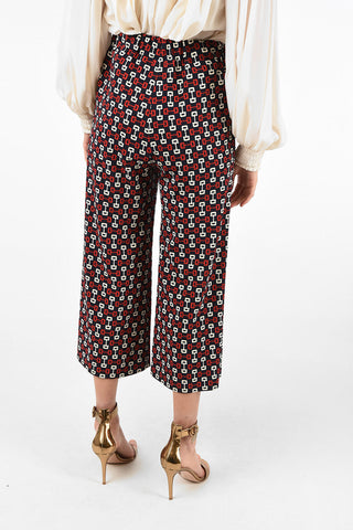 high-rise waist drawstring waist capri pants