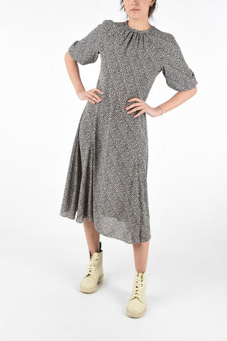 vestito stampa floreale con Chiusura Zip sul Retro