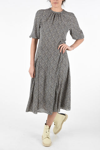 vestito stampa floreale con Chiusura Zip sul Retro