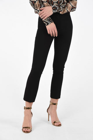 wool Mid-rise waist flat front trousers