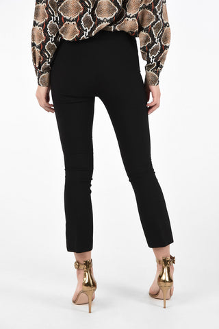 wool Mid-rise waist flat front trousers