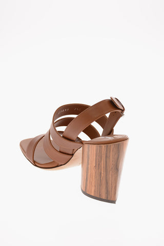 Sandali in Pelle TREZZE con Tacco Spesso 8.5 Cm