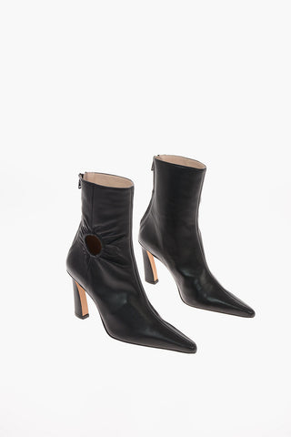 9 cm leather FORY WINDOW High heel ankle boots