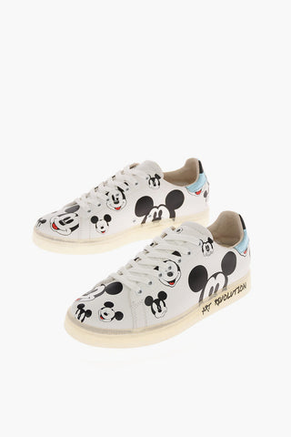 DISNEY Micky Mouse Print Leather ACTION Sneakers
